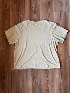 American Eagle Plain Neutral Crewneck Tee - pale green